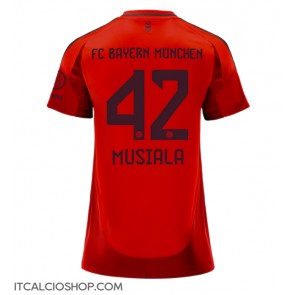 Bayern Munich Jamal Musiala #42 Prima Maglia Femmina 2024-25 Manica Corta